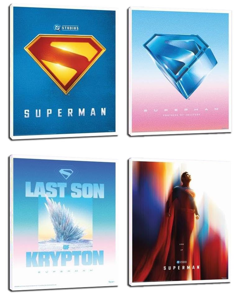 DC Comics – Superman (2025) – The Last Son of Krypton – Set of Four Movie (Paper and Canvas) Art Poster Printing Print