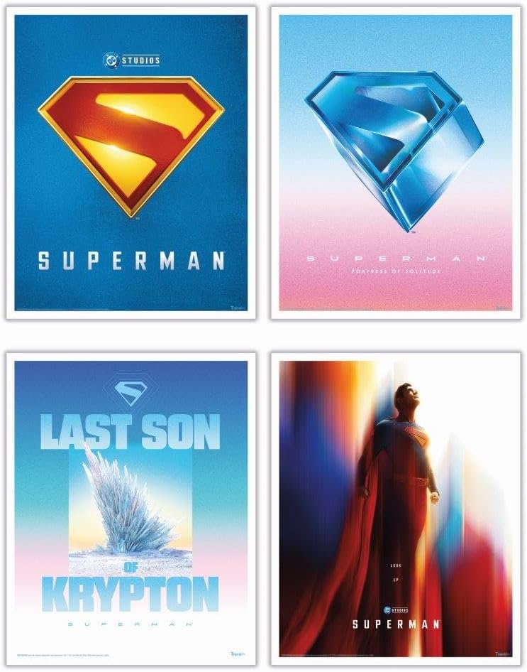 DC Comics – Superman (2025) – The Last Son of Krypton – Set of Four Movie (Paper and Canvas) Art Poster Printing Print