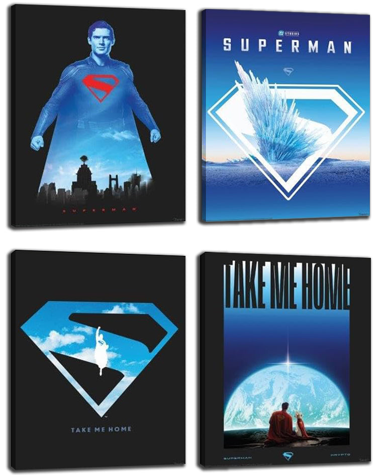 DC Comics-Superman (2025)-Take Me Home-Set of Four Movie-(Paper and Canvas) Art Poster Printing Print