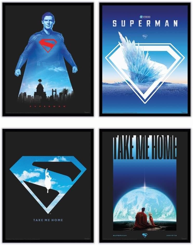 DC Comics-Superman (2025)-Take Me Home-Set of Four Movie-(Paper and Canvas) Art Poster Printing Print