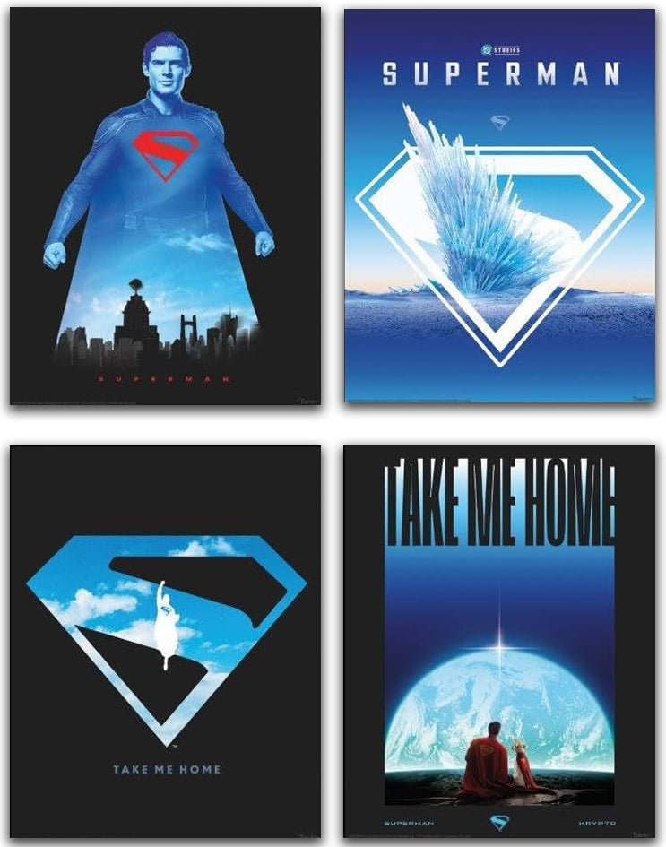 DC Comics-Superman (2025)-Take Me Home-Set of Four Movie-(Paper and Canvas) Art Poster Printing Print