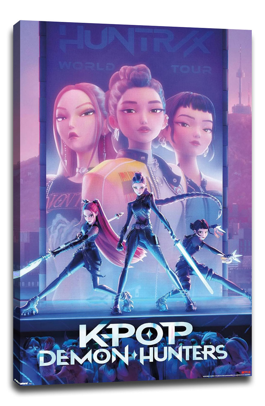 KPop Demon Hunters (2025) - One Sheet Movie (Paper and Canvas) Art Poster Printing Print