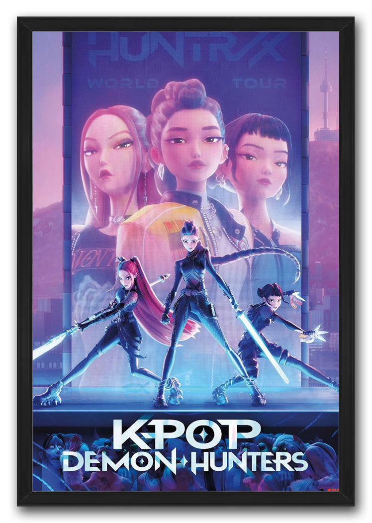 KPop Demon Hunters (2025) - One Sheet Movie (Paper and Canvas) Art Poster Printing Print