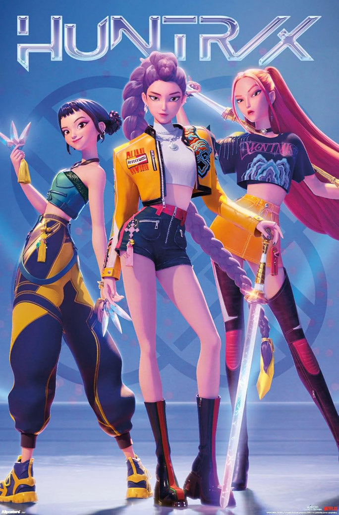 KPop Demon Hunters (2025) - Huntrix Hero Group Movie (Paper and Canvas) Art Poster Printing Print