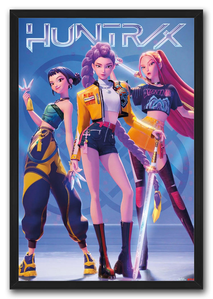 KPop Demon Hunters (2025) - Huntrix Hero Group Movie (Paper and Canvas) Art Poster Printing Print