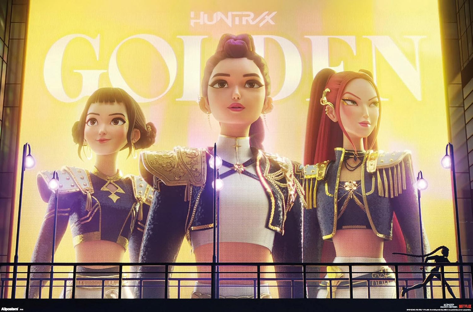 KPop Demon Hunters (2025) - Huntrix Golden Movie (Paper and Canvas) Art Poster Printing Print