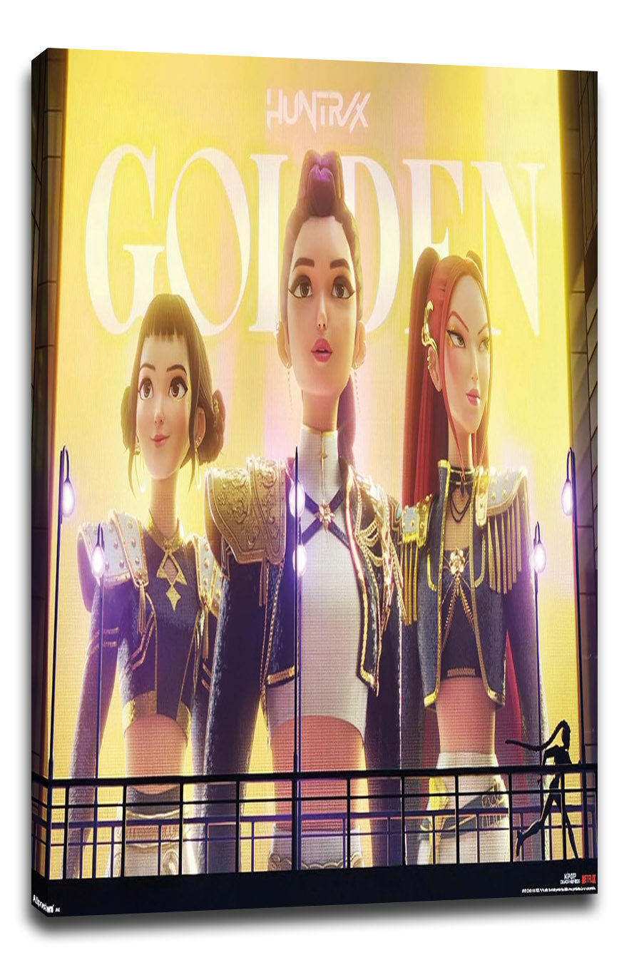 KPop Demon Hunters (2025) - Huntrix Golden Movie (Paper and Canvas) Art Poster Printing Print