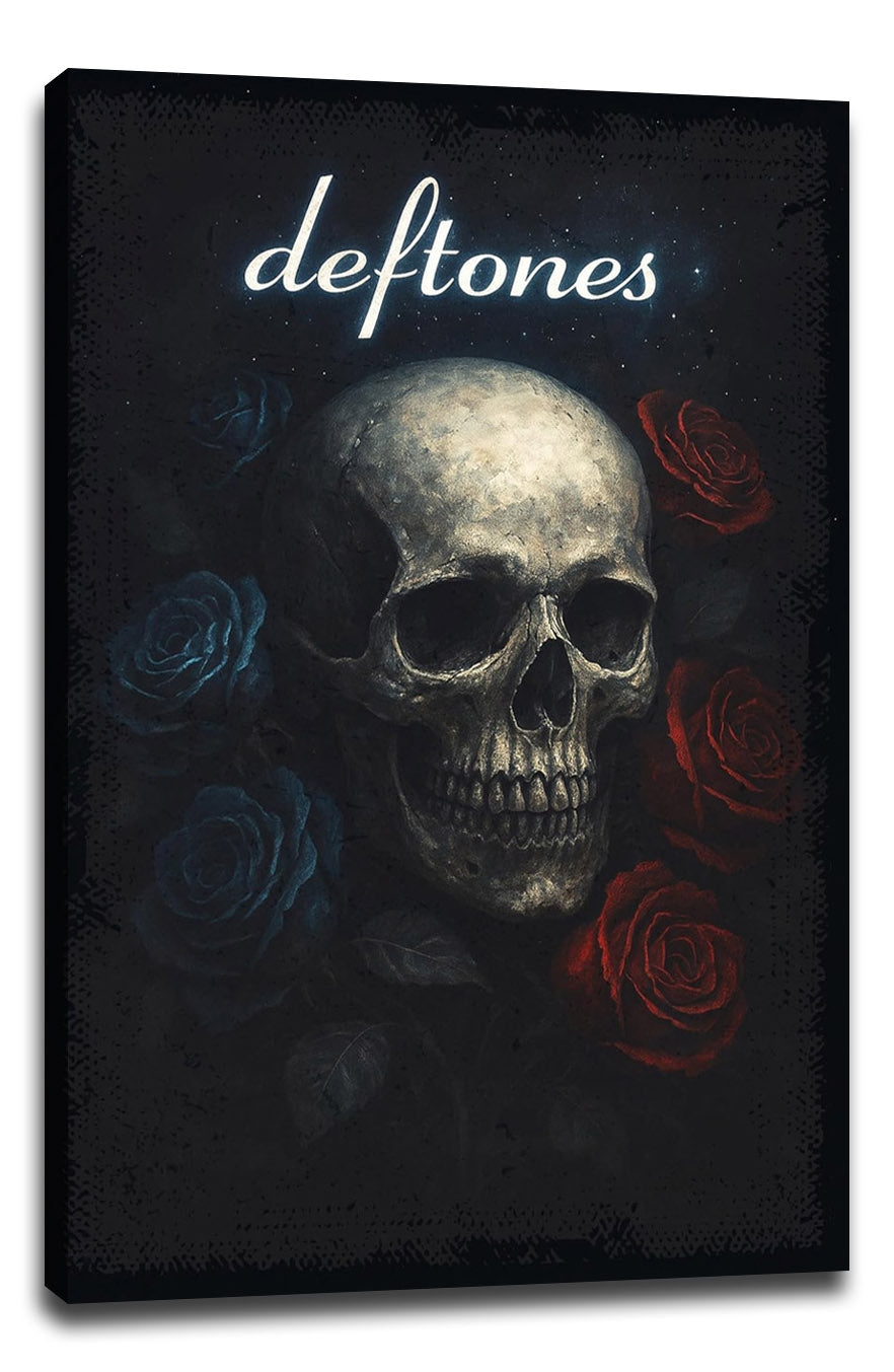 Deftones Skull Rose Requiem - Dark Rock Music (Paper and Canvas) Art Poster Printing Print