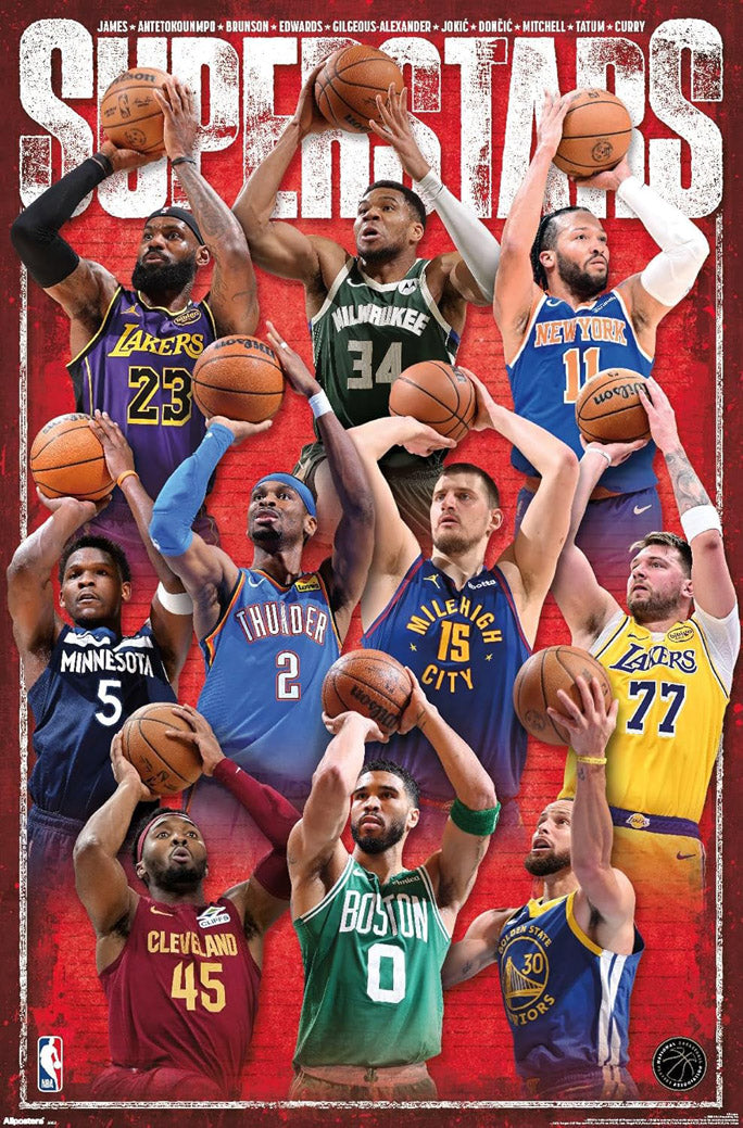 League - Superstars 25 NBA (Paper and Canvas) Art Poster Printing Print
