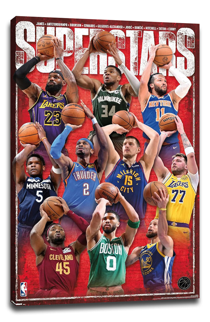 League - Superstars 25 NBA (Paper and Canvas) Art Poster Printing Print