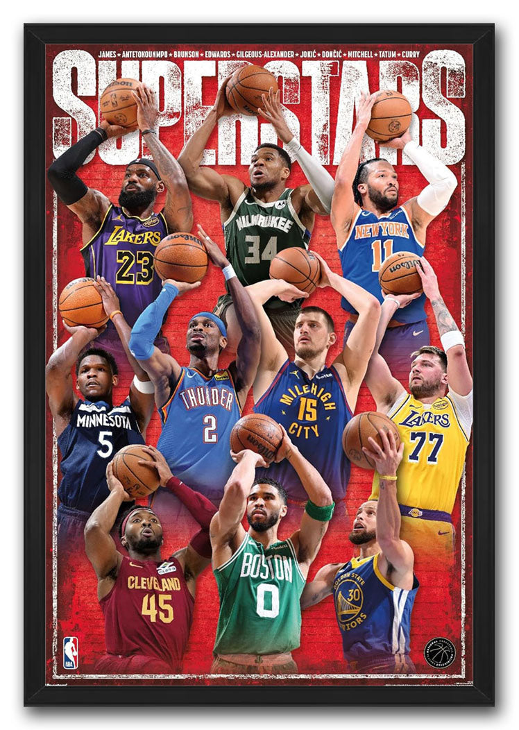 League - Superstars 25 NBA (Paper and Canvas) Art Poster Printing Print