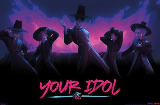 KPop Demon Hunters (2025) - Saja Boys Demon Dance Movie (Paper and Canvas) Art Poster Printing Print