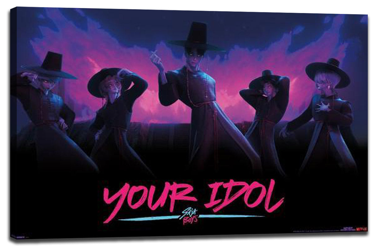 KPop Demon Hunters (2025) - Saja Boys Demon Dance Movie (Paper and Canvas) Art Poster Printing Print