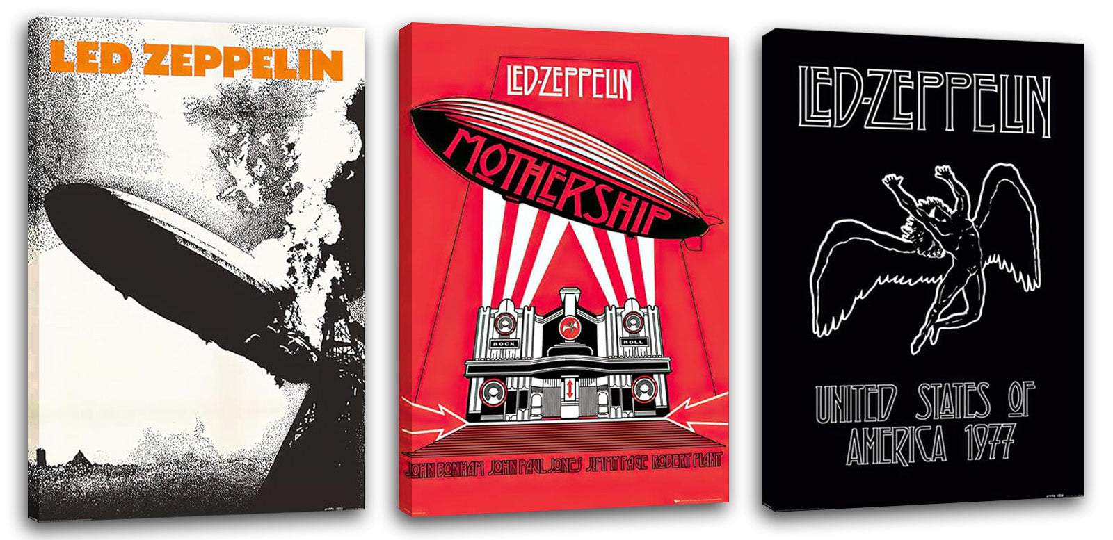 Led Zeppelin - 3 Piece Music (Paper and Canvas) Art Poster Printing Print