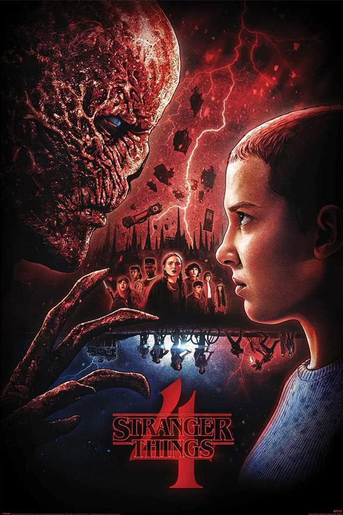Stranger Things 4 Eleven Vs. Vecna TV Series (Paper and Canvas) Art Poster Printing Print