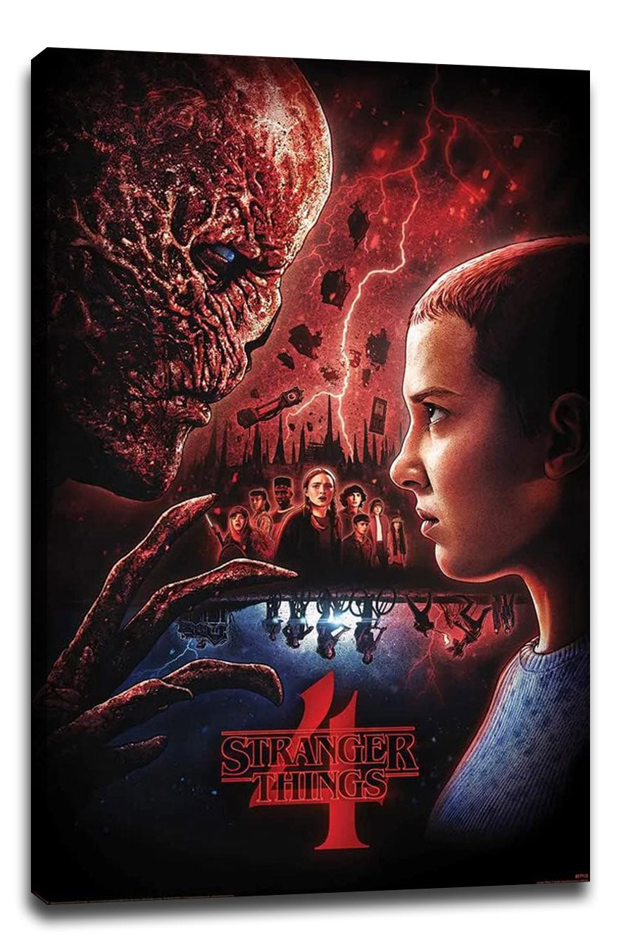 Stranger Things 4 Eleven Vs. Vecna TV Series (Paper and Canvas) Art Poster Printing Print