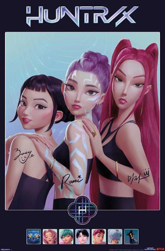 KPop Demon Hunters (2025) - Huntrix Comeback Group Movie (Paper and Canvas) Art Poster Printing Print