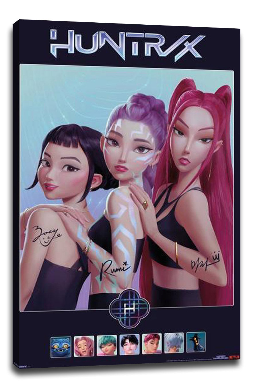 KPop Demon Hunters (2025) - Huntrix Comeback Group Movie (Paper and Canvas) Art Poster Printing Print