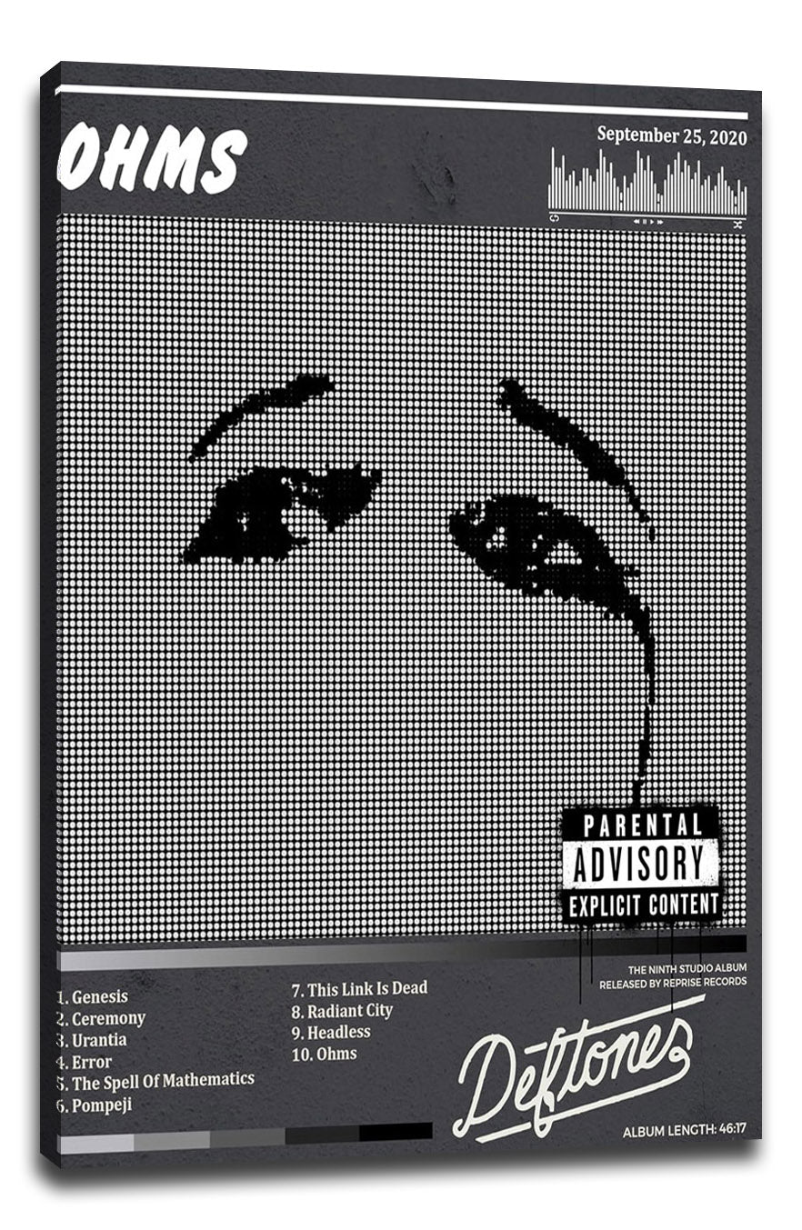 Ohms Deftones Pixel Eyes - Dark Rock Music (Paper and Canvas) Art Poster Printing Print