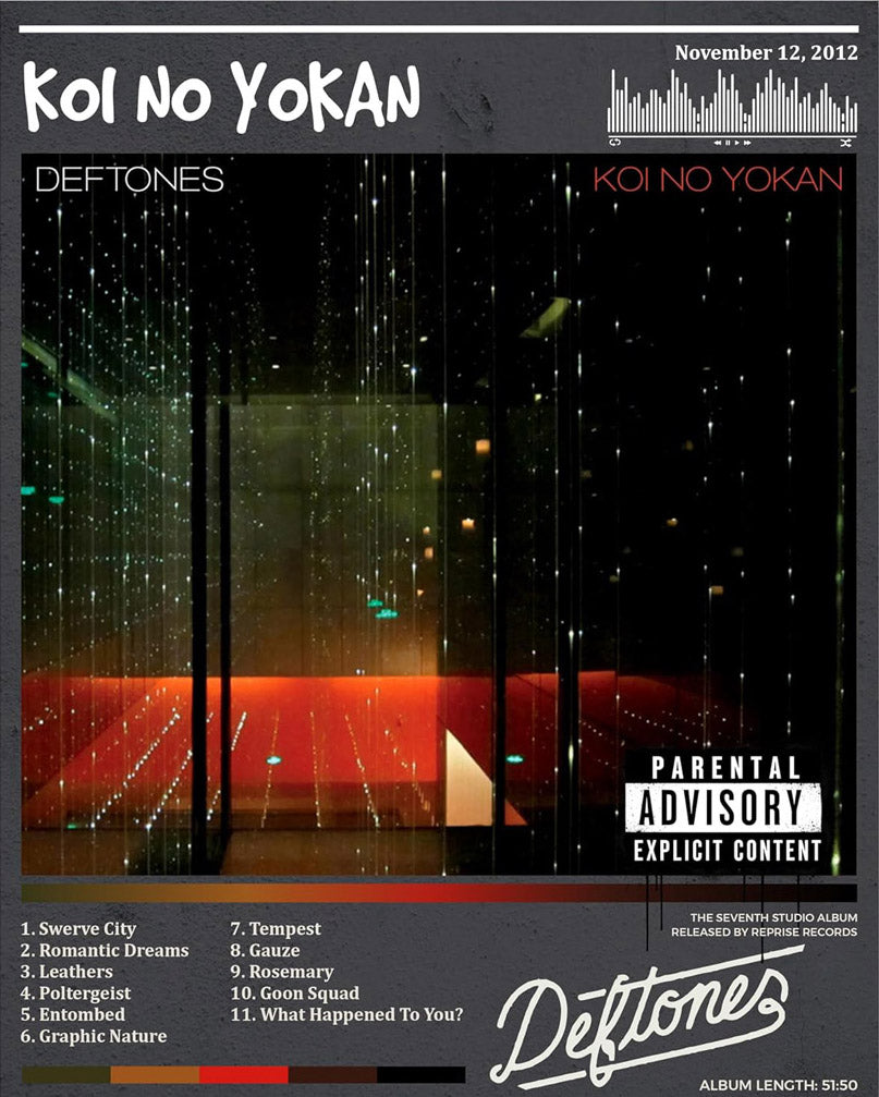 Koi No Yokan Deftones Neon Window - Dark Rock Music (Paper and Canvas) Art Poster Printing Print