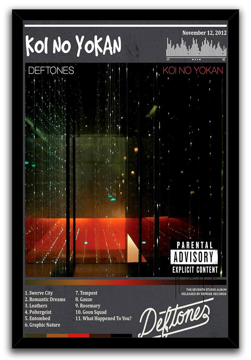 Koi No Yokan Deftones Neon Window - Dark Rock Music (Paper and Canvas) Art Poster Printing Print