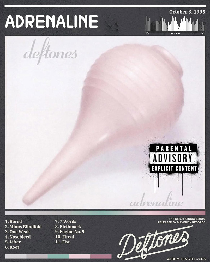 Adrenaline Deftones Cover Music (Paper and Canvas) Art Poster Printing Print