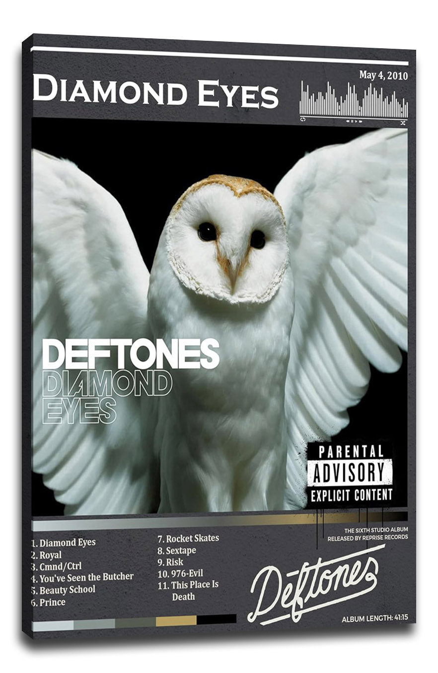 Diamond Eyes Deftones Owl Art - Dark Rock Music (Paper and Canvas) Art Poster Printing Print