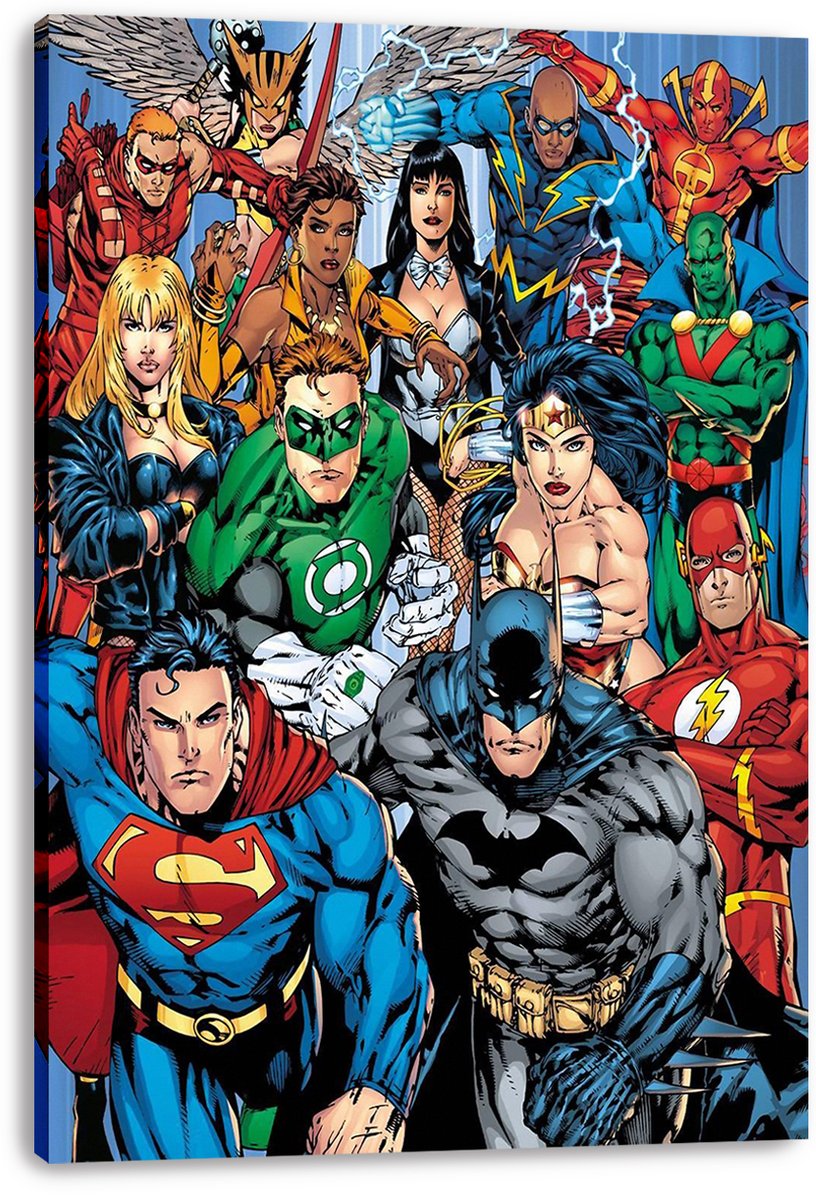 Justice League Superheroes Team Decorative Painting (paper and canvas) art poster printing print