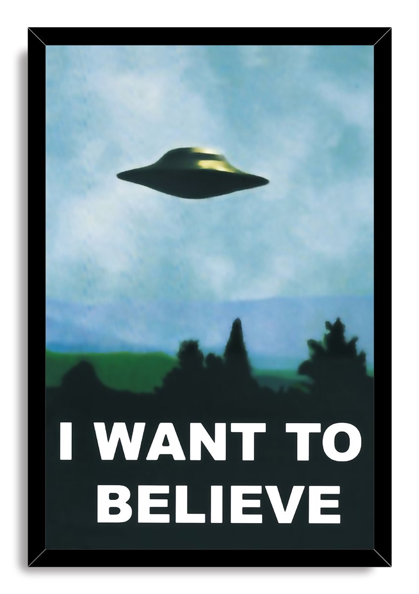 X-Files I Want To Believe UFO Decorative Painting (paper and canvas) art poster printing print