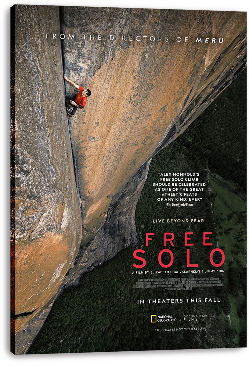 Free Solo Movie Poster Alex Honnold Rock Climbing Decorative Painting (paper and canvas) art poster printing print