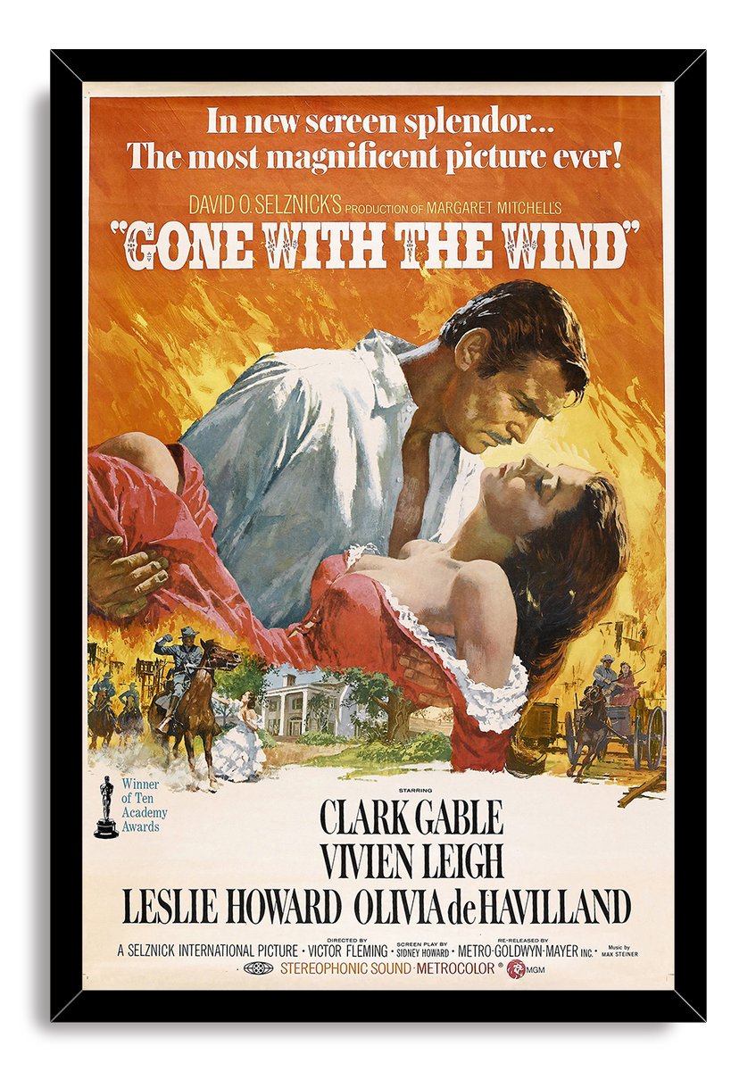 Gone with the Wind Movie Decorative Painting (paper and canvas) art poster printing print