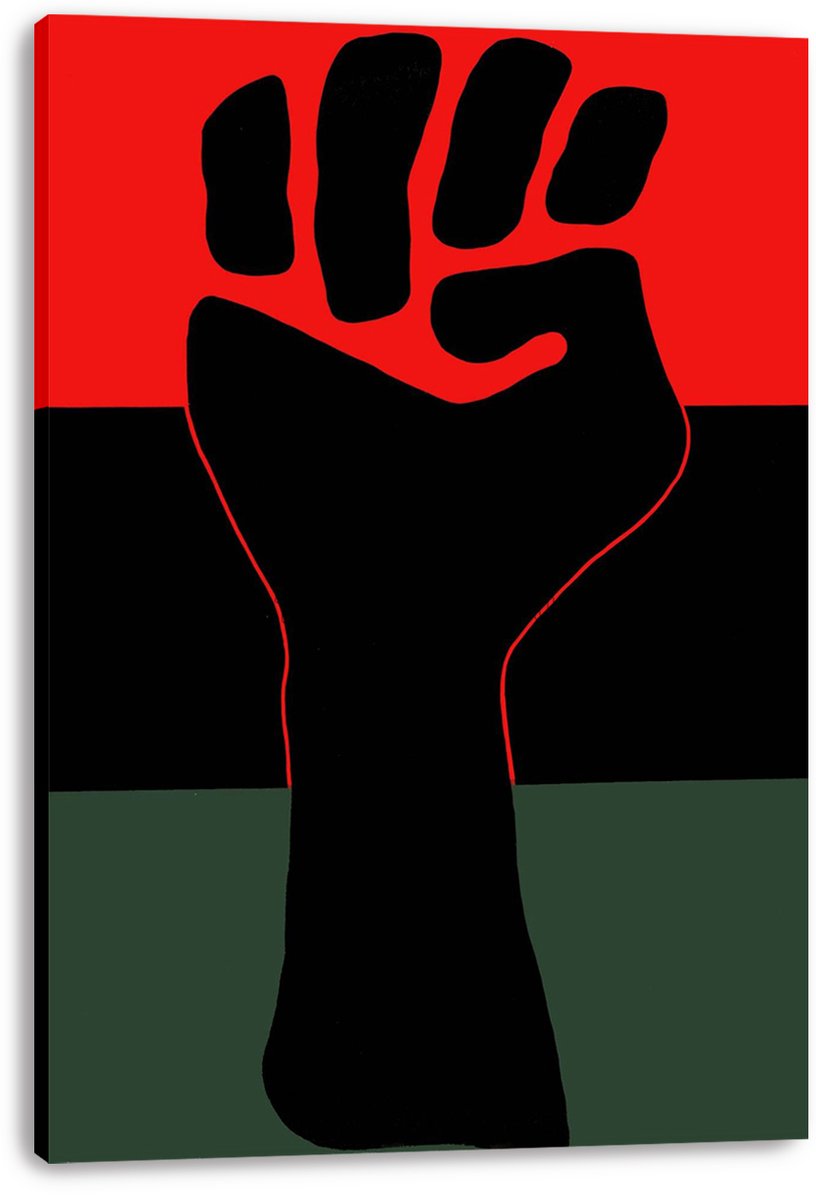 Raised Fist Pan-African Flag Decorative Painting (paper and canvas) art poster printing print