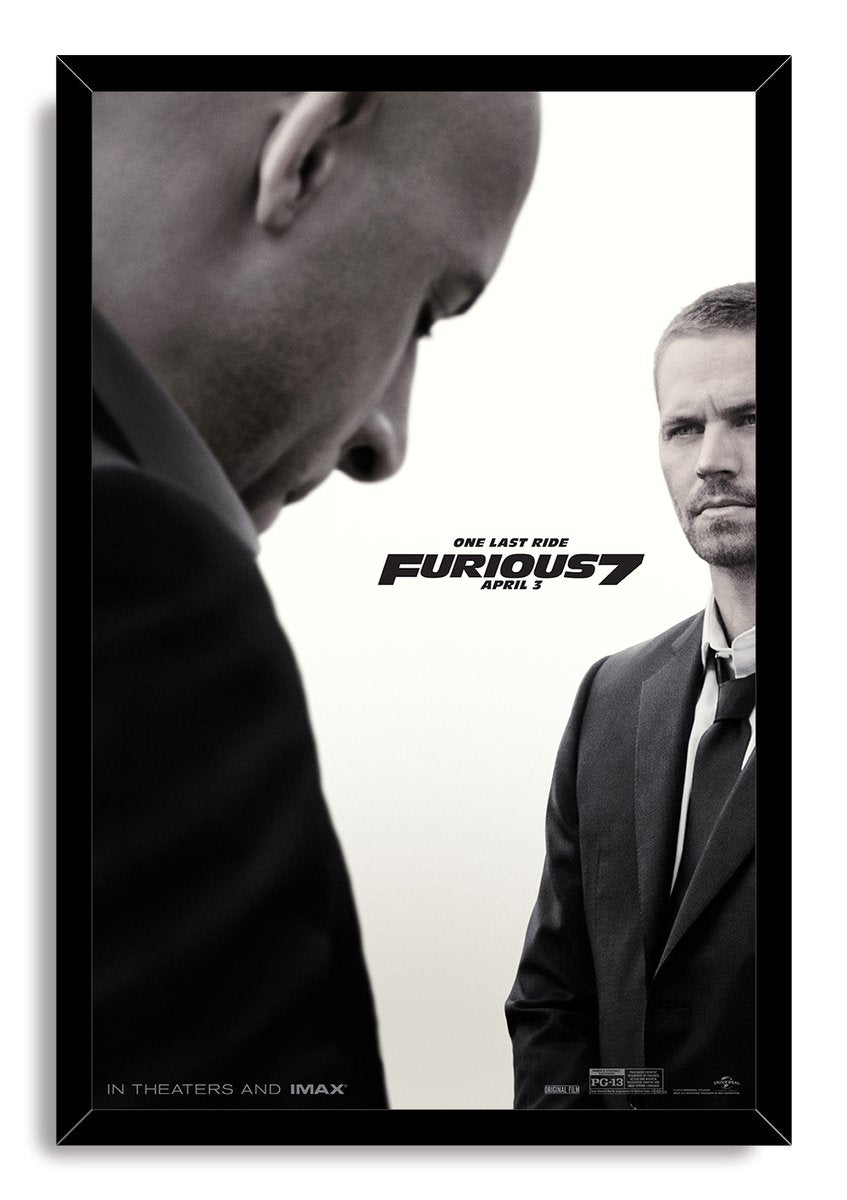 Furious 7 Paul Walker and Vin Diesel Decorative Painting (paper and canvas) art poster printing print