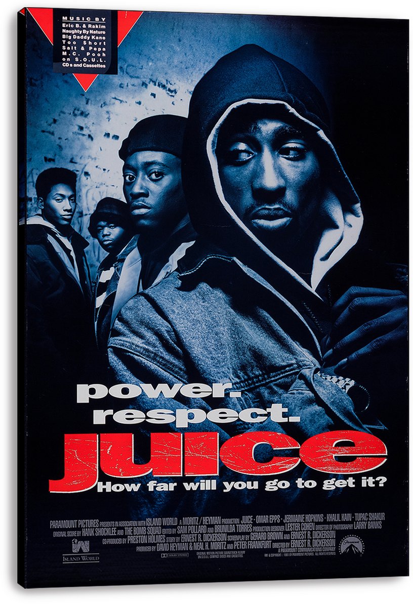 Juice Movie Poster (Tupac Shakur, Omar Epps) Decorative Painting (paper and canvas) art poster printing print
