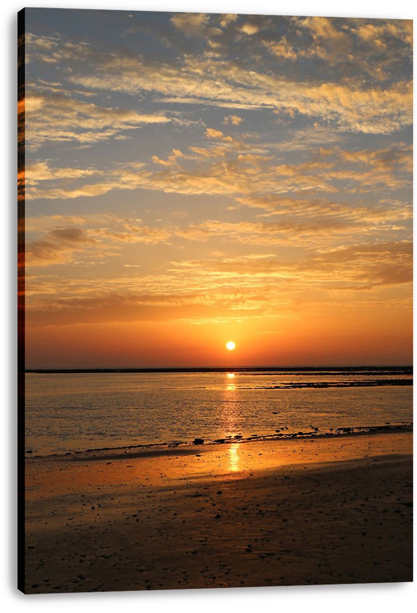 Golden Sunset Ocean Beach Decorative Painting (paper and canvas) art poster printing print