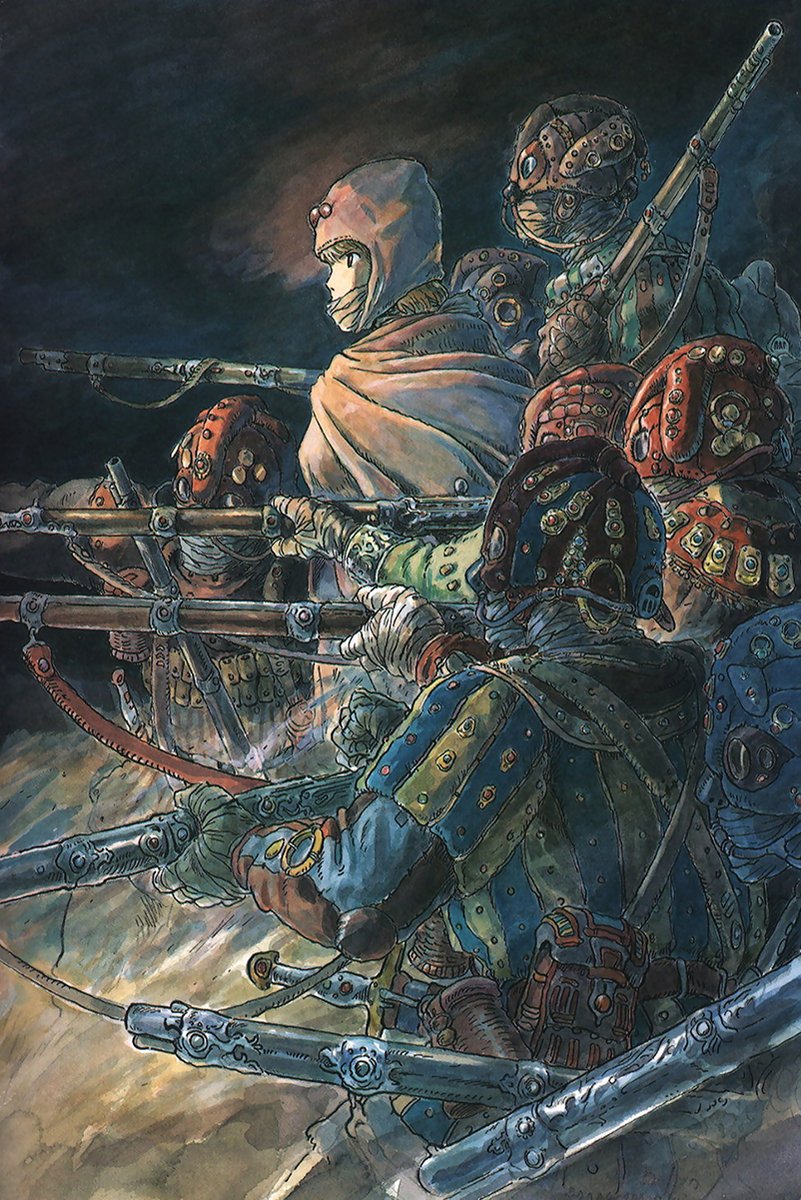 Nausicaä and Warriors Decorative Painting (paper and canvas) art poster printing print