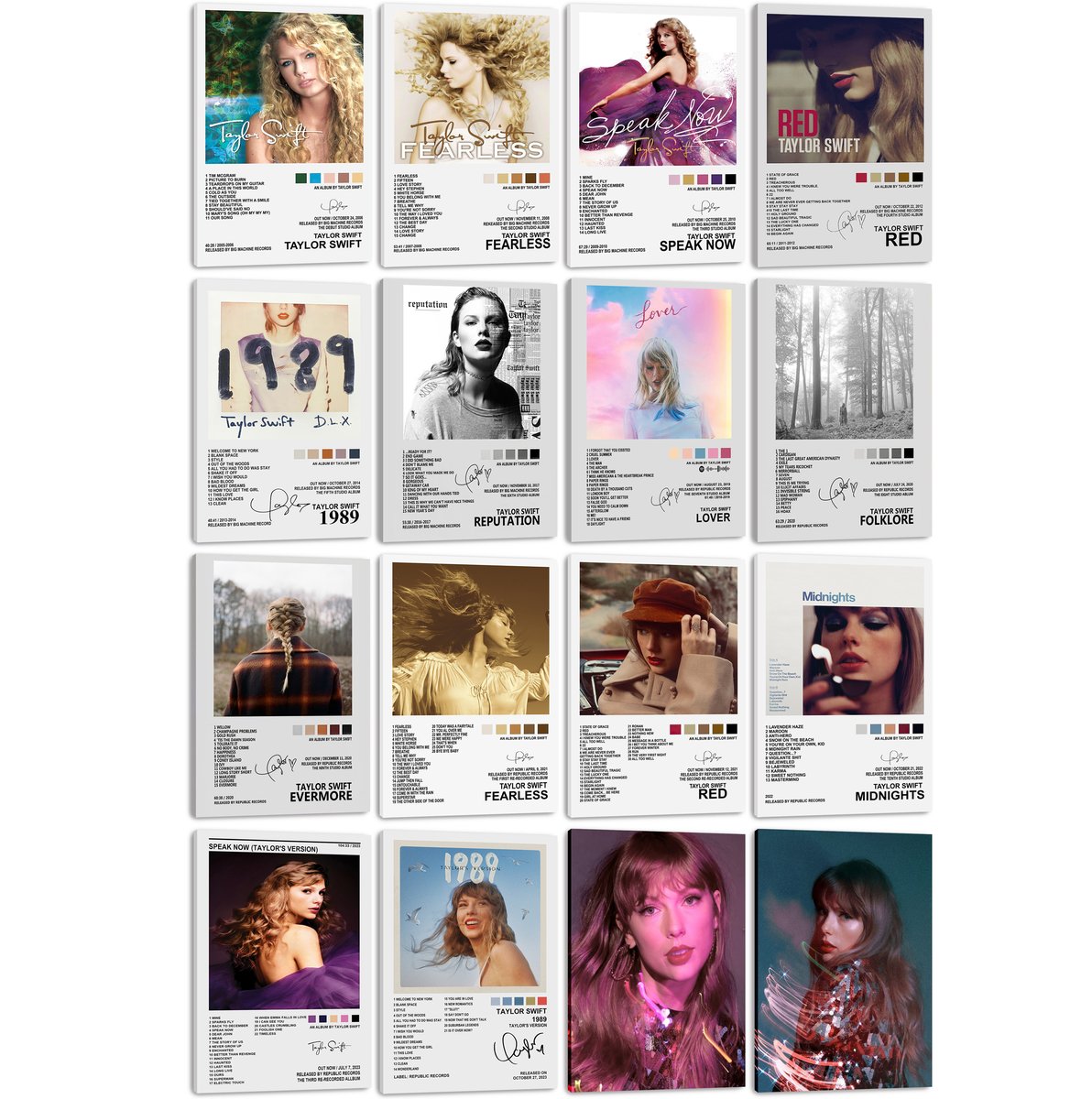 Taylor Swift Album Covers Decorative Painting (paper and canvas) art poster printing print