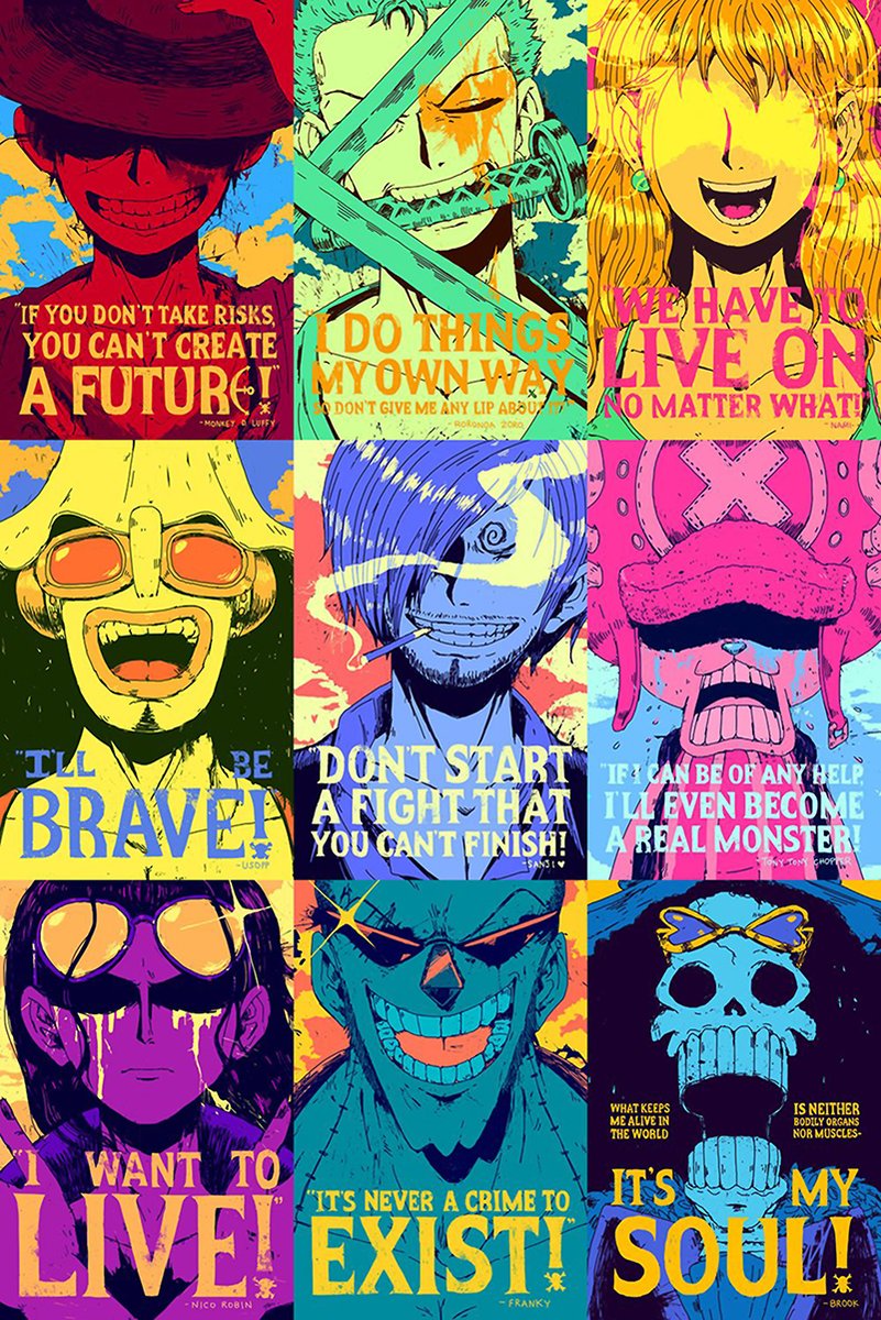 One Piece Straw Hat Pirates Decorative Painting (paper and canvas) art poster printing print