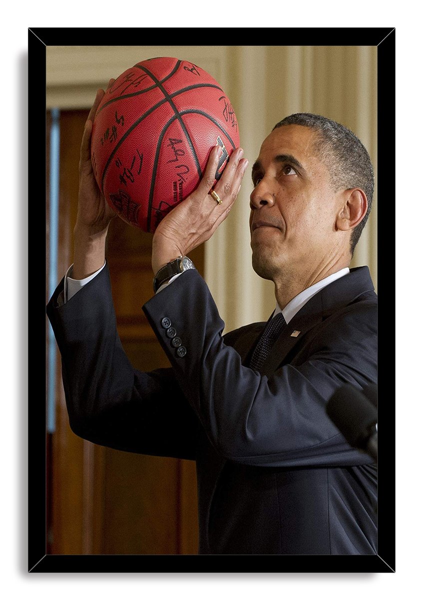 Barack Obama Basketball Decorative Painting (paper and canvas) art poster printing print