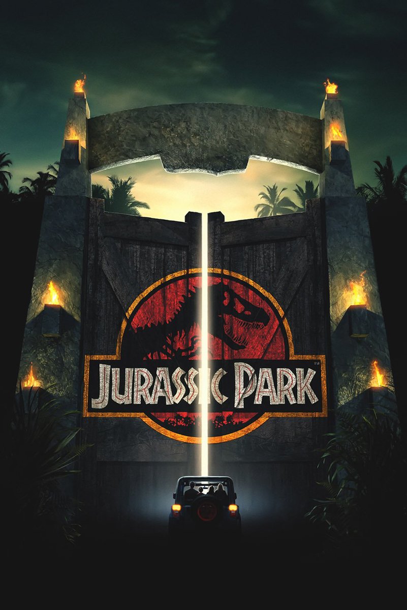 Jurassic Park Gate Dinosaurs Decorative Painting (paper and canvas) art poster printing print