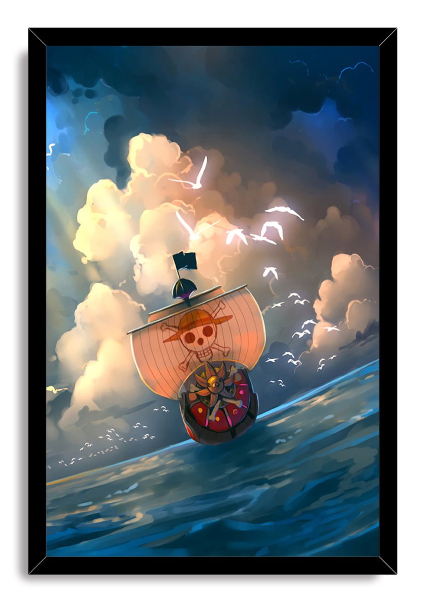 One Piece Thousand Sunny Ship Decorative Painting (paper and canvas) art poster printing print