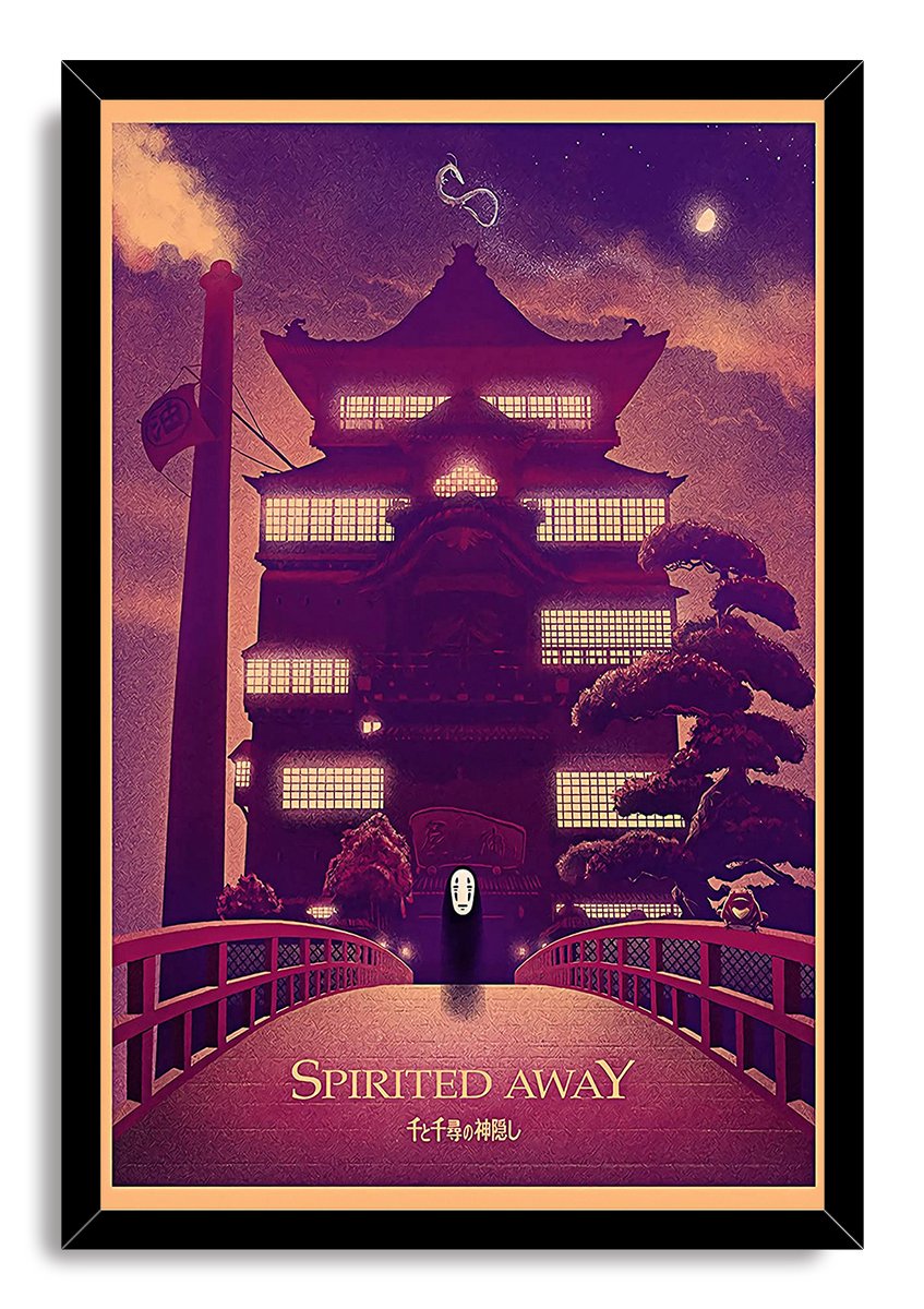 Spirited Away Bathhouse No-Face Decorative Painting (paper and canvas) art poster printing print