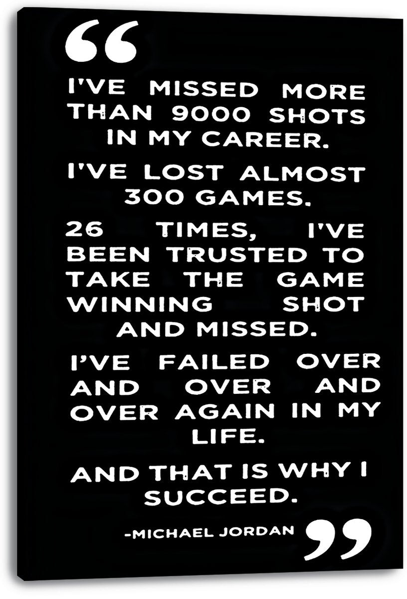 Michael Jordan Inspirational Quote Decorative Painting (paper and canvas) art poster printing print