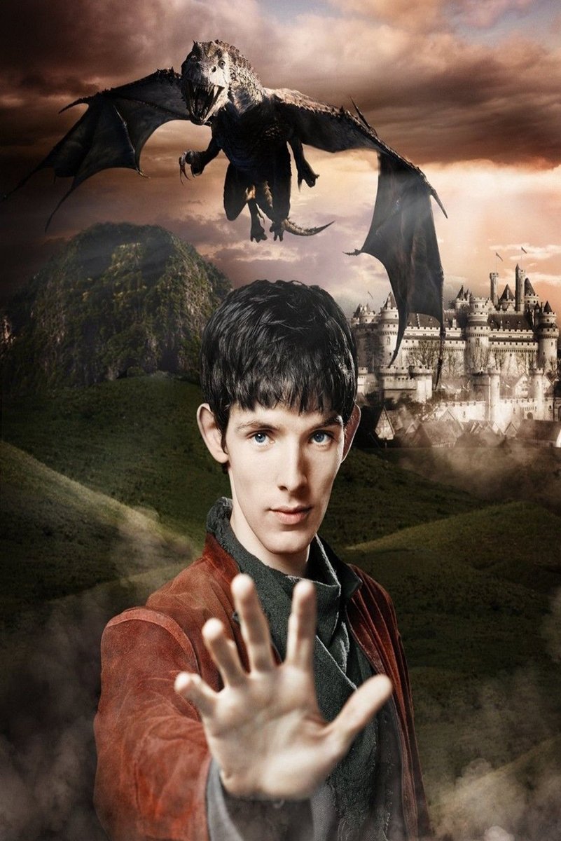Merlin and Dragon Decorative Painting (paper and canvas) art poster printing print