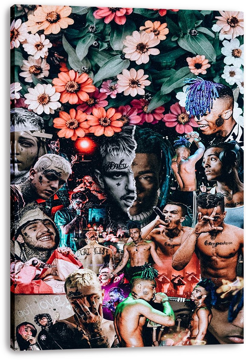 Lil Peep and XXXTentacion Tribute Decorative Painting (paper and canvas) art poster printing print
