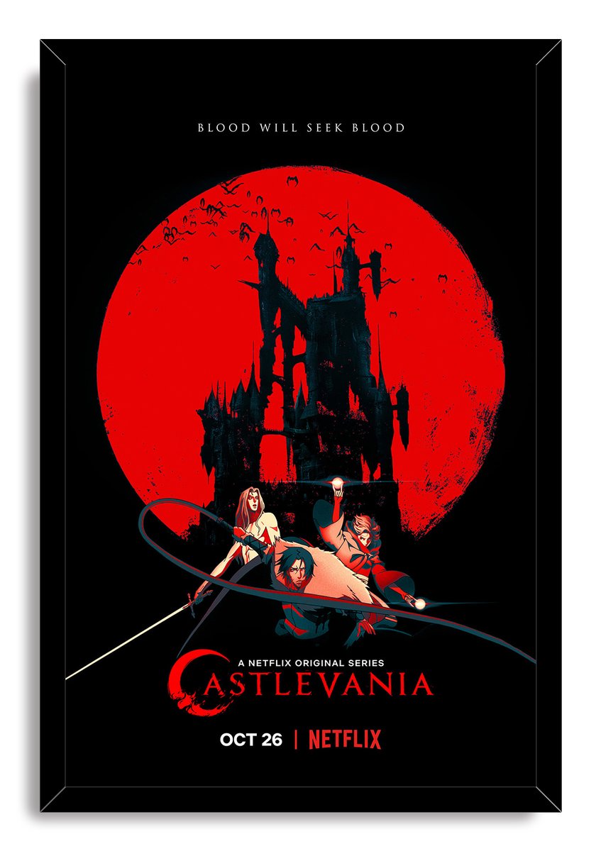 Castlevania Anime Series Characters and Castle Decorative Painting (paper and canvas) art poster printing print
