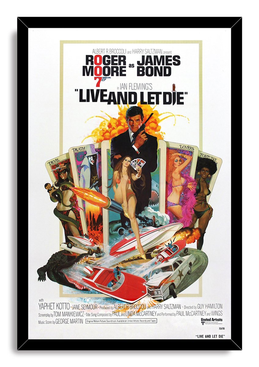 James Bond Live and Let Die Decorative Painting (paper and canvas) art poster printing print