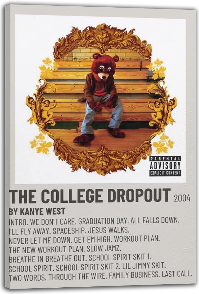 Rapper Kanye West Poster Album Cover Painting(Paper and Canvas) Art Poster Printing Print