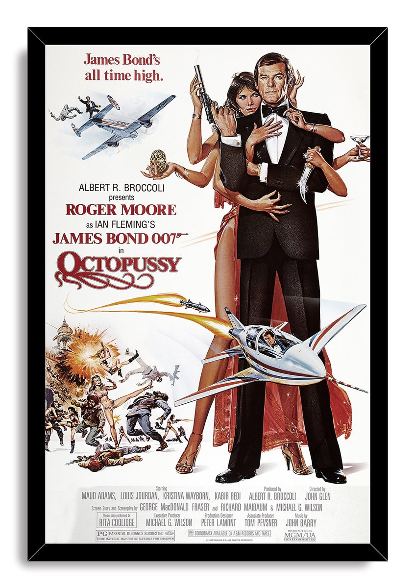 Octopussy James Bond Movie Poster Decorative Painting (paper and canvas) art poster printing print
