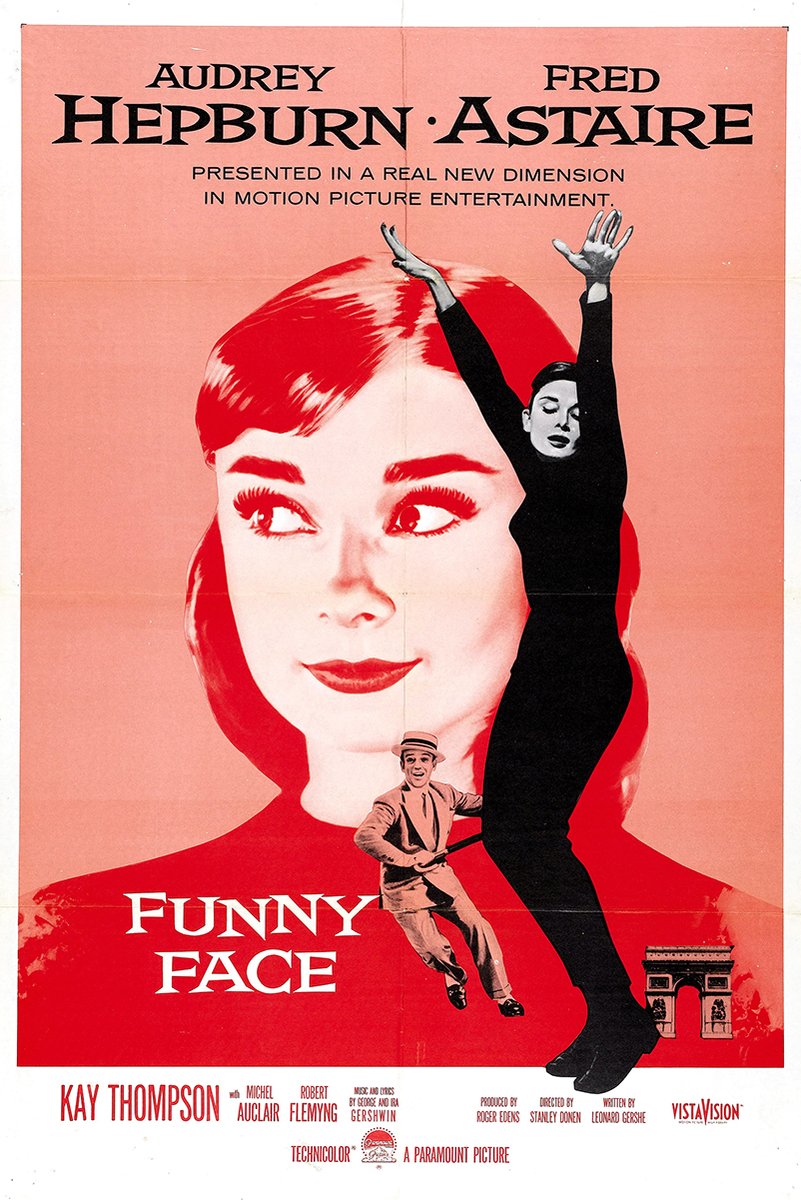 Audrey Hepburn Fred Astaire Funny Face Movie Decorative Painting (paper and canvas) art poster printing print